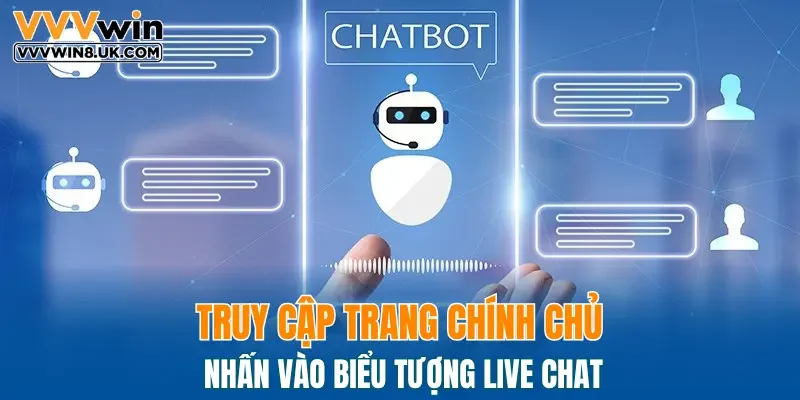 Truy cập trang chính chủ nhấn vào biểu tượng live chat
